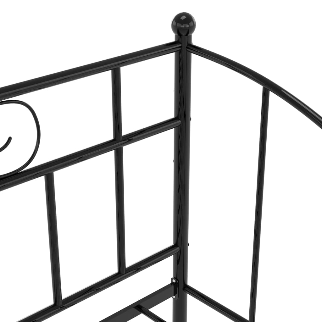 Slaapbankframe Metaal Zwart 90X200 Cm