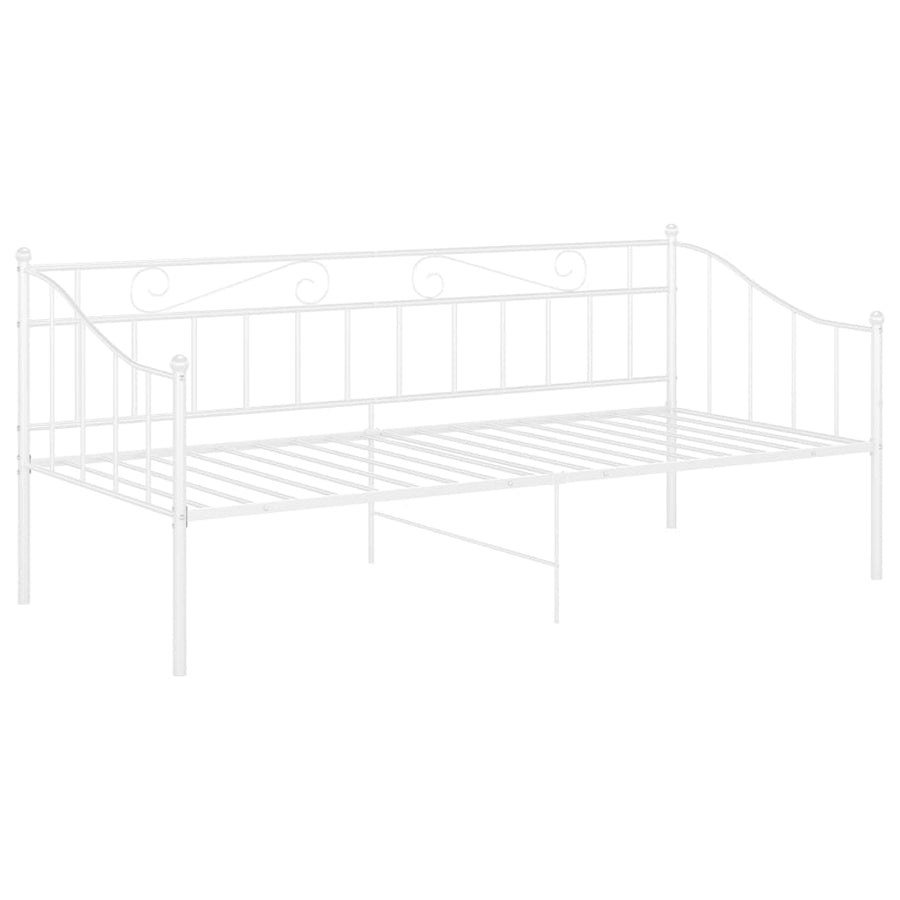Slaapbankframe Metaal 90X200 Cm Wit