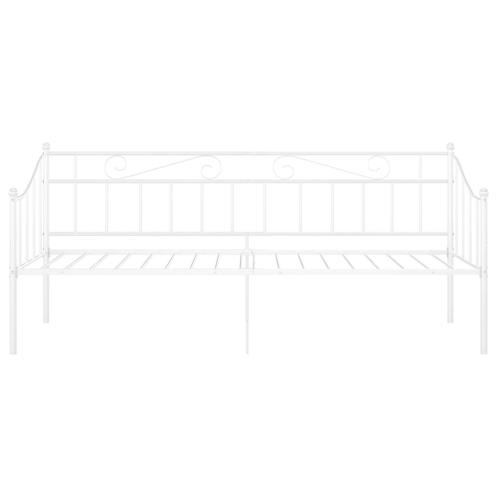 Slaapbankframe Metaal 90X200 Cm Wit