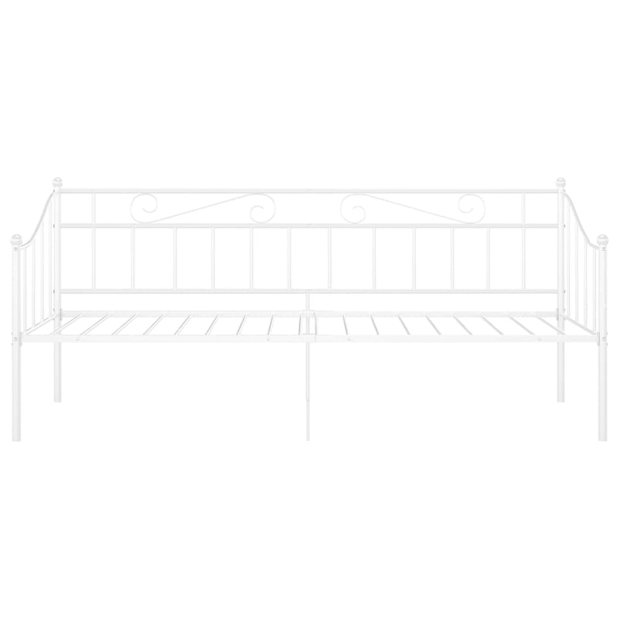 Slaapbankframe Metaal 90X200 Cm Wit