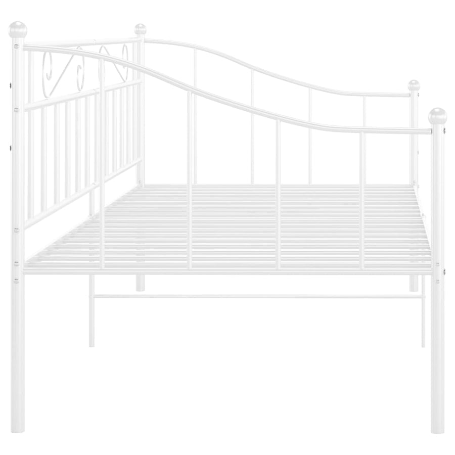 Slaapbankframe Metaal 90X200 Cm Wit