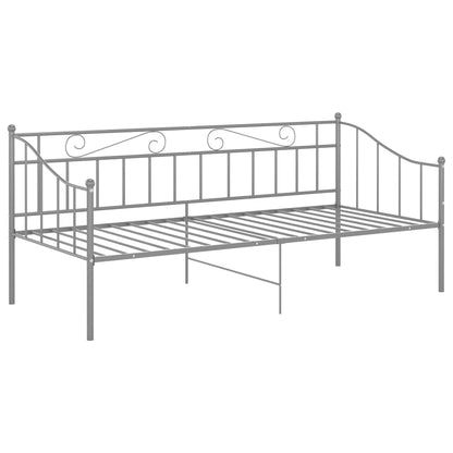 Slaapbankframe Metaal 90X200 Cm Grijs