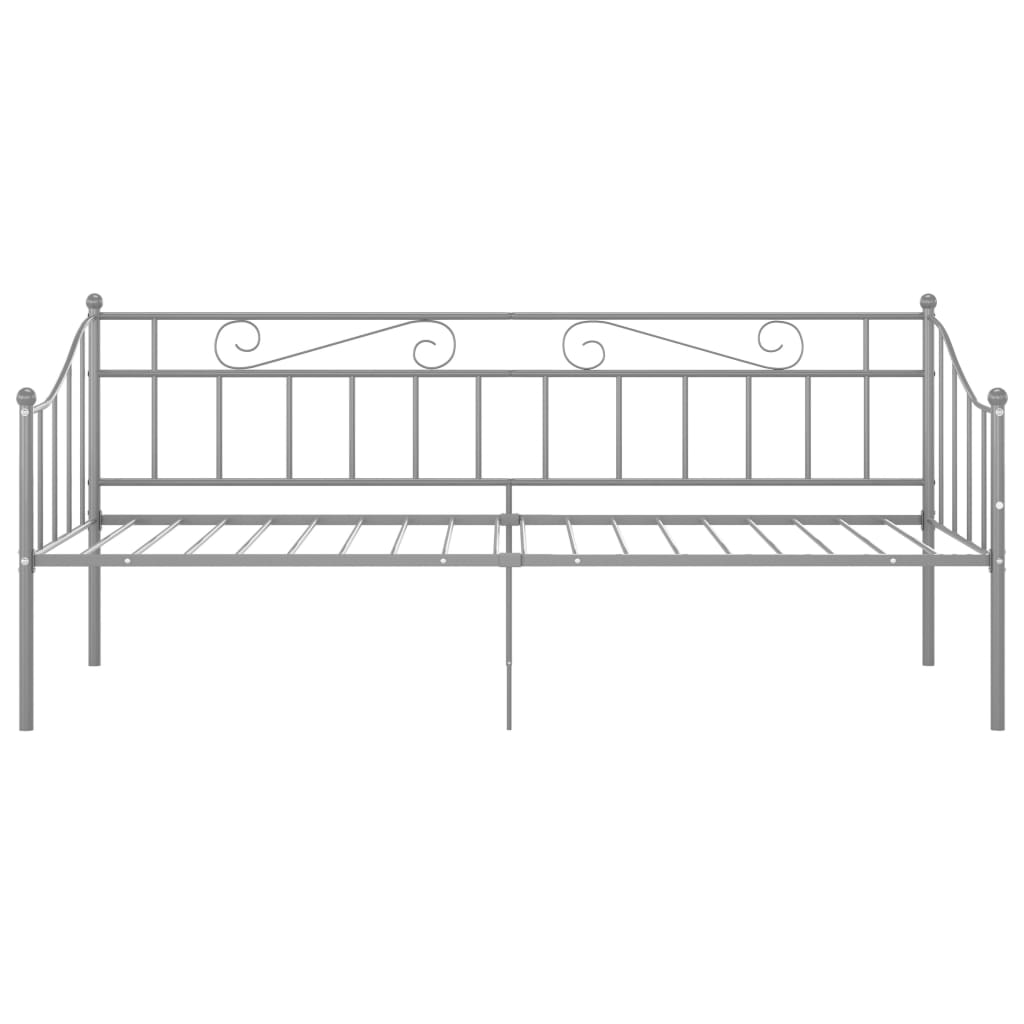 Slaapbankframe Metaal 90X200 Cm Grijs
