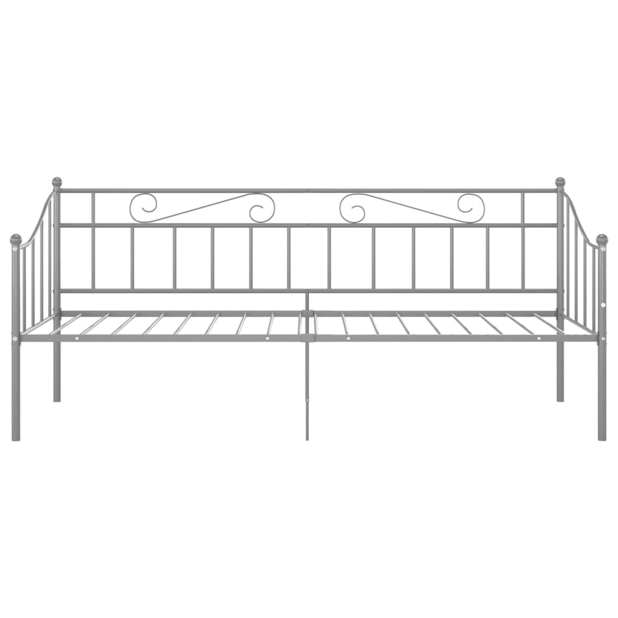 Slaapbankframe Metaal 90X200 Cm Grijs