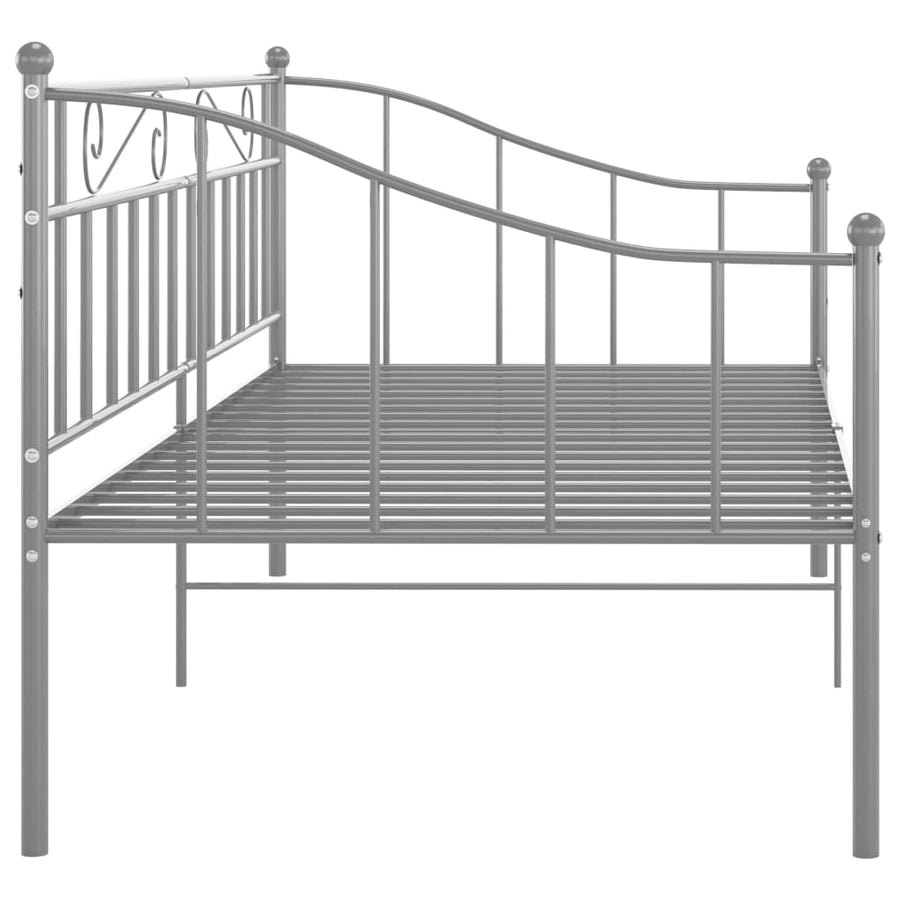 Slaapbankframe Metaal 90X200 Cm Grijs