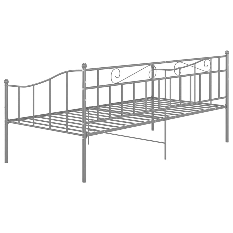 Slaapbankframe Metaal 90X200 Cm Grijs