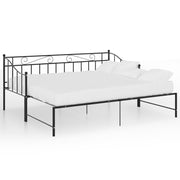 Slaapbankframe 90x200 cm metaal zwart
