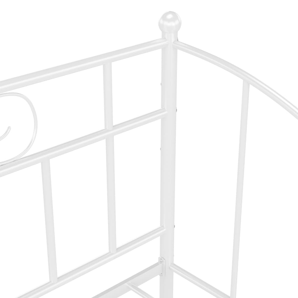 Slaapbankframe Uittrekbaar Metaal 90X200 Cm Wit