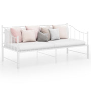 Slaapbank metaal wit 90x200 cm