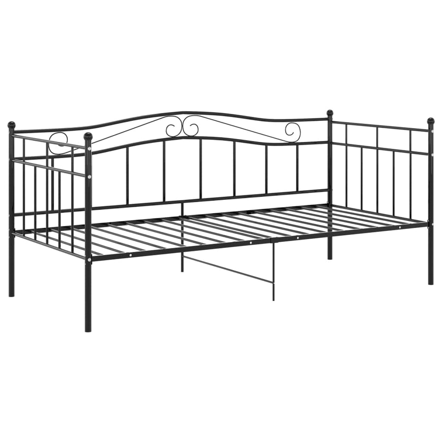 Slaapbankframe Metaal Zwart 90X200 Cm