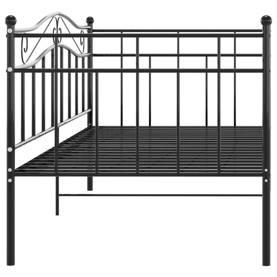 Slaapbankframe Metaal Zwart 90X200 Cm