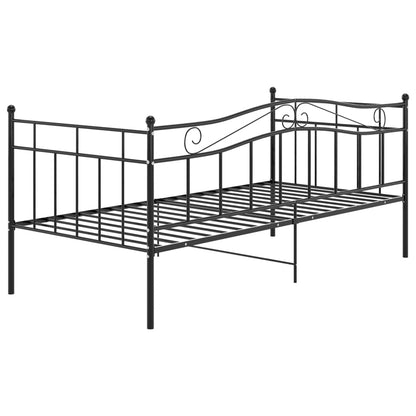 Slaapbankframe Metaal Zwart 90X200 Cm