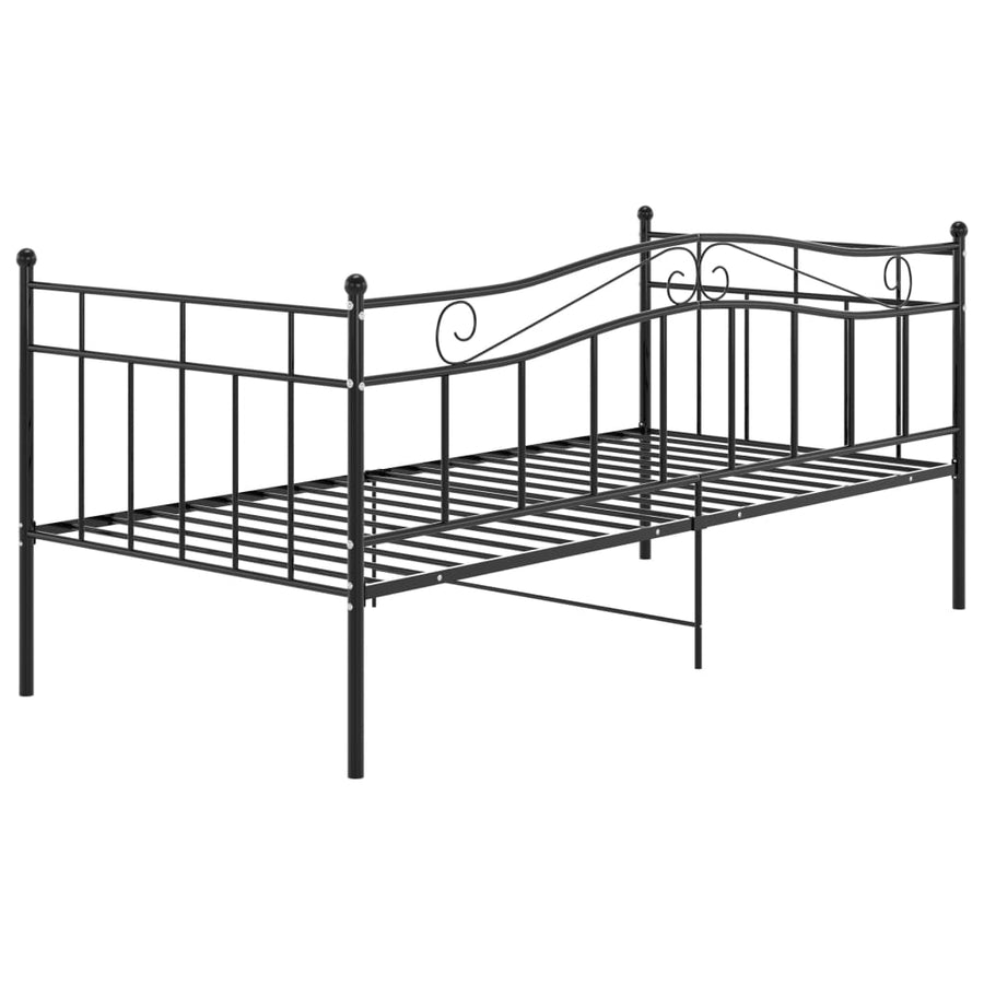 Slaapbankframe Metaal Zwart 90X200 Cm