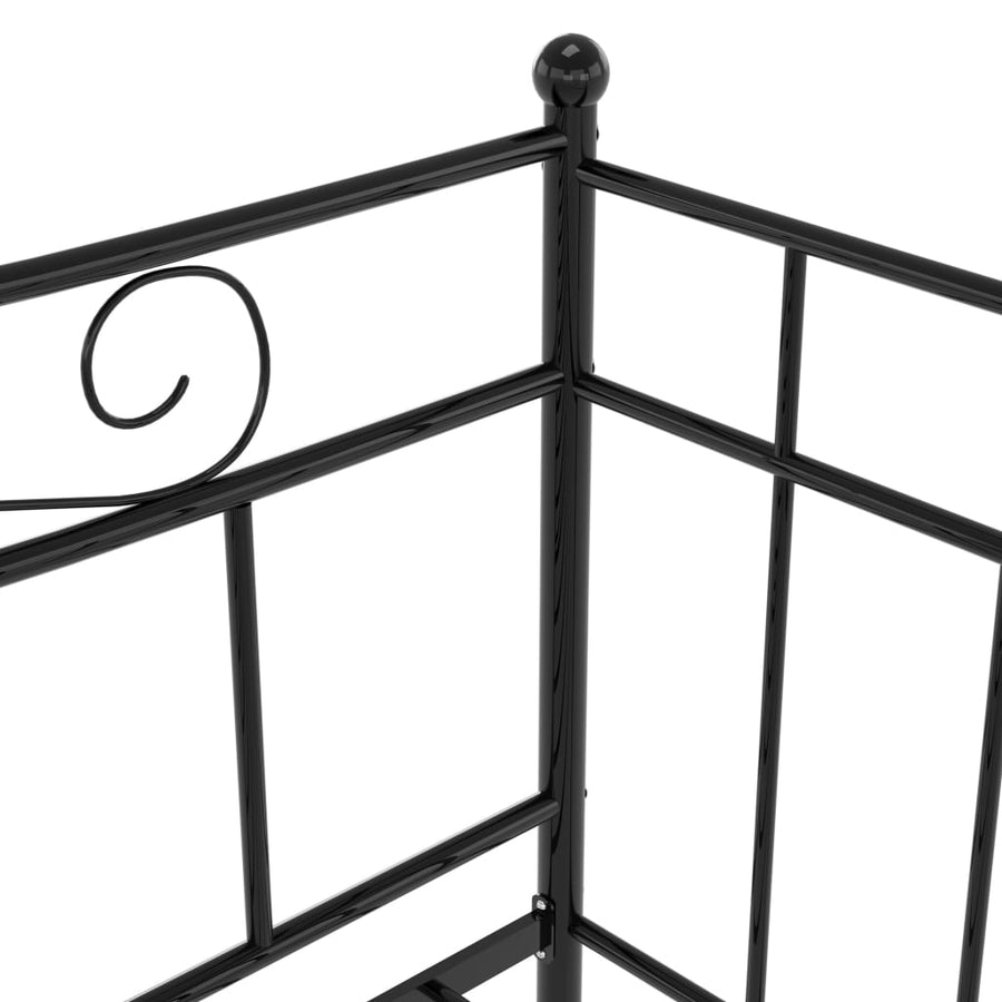 Slaapbankframe Metaal Zwart 90X200 Cm