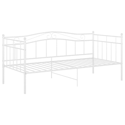Slaapbankframe Metaal 90X200 Cm Wit
