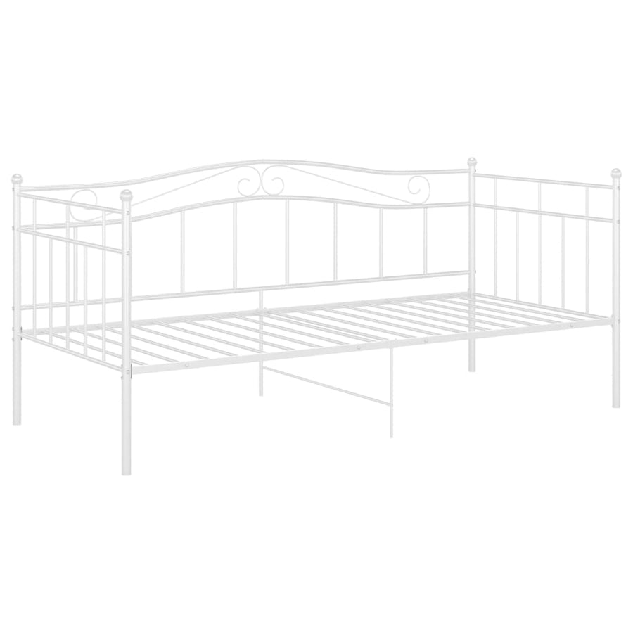 Slaapbankframe Metaal 90X200 Cm Wit