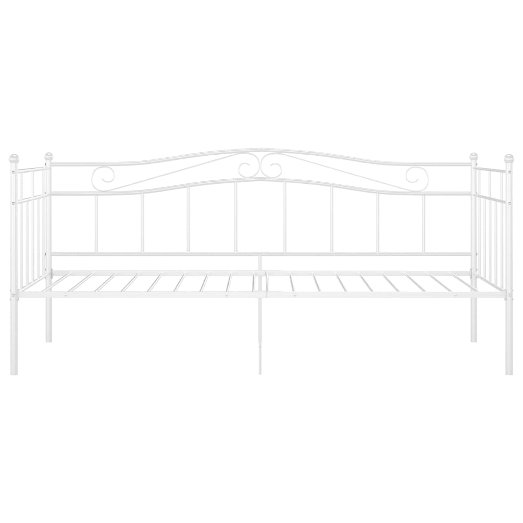 Slaapbankframe Metaal 90X200 Cm Wit
