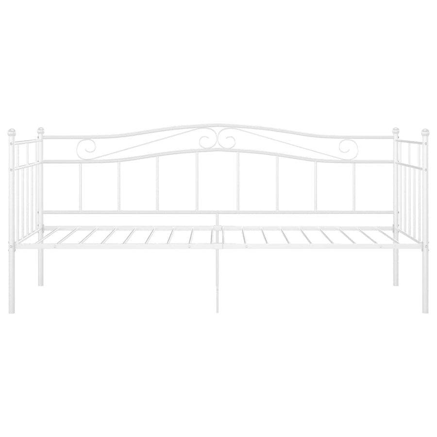 Slaapbankframe Metaal 90X200 Cm Wit