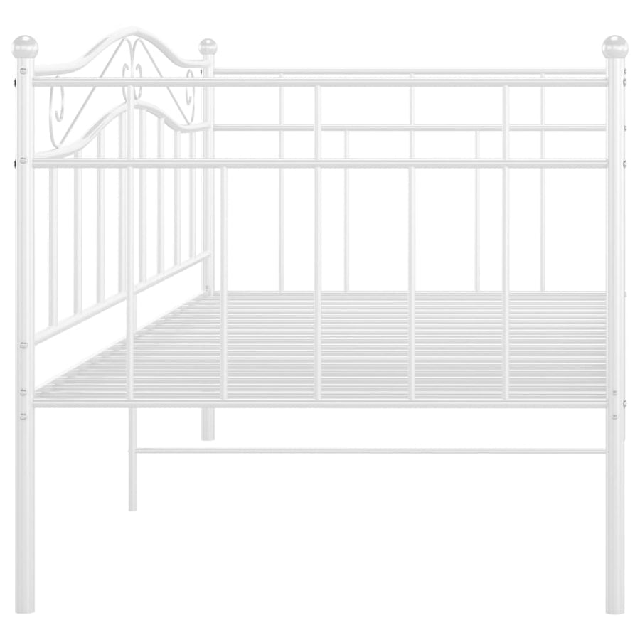 Slaapbankframe Metaal 90X200 Cm Wit