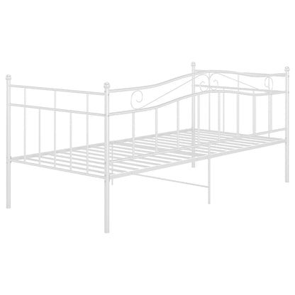 Slaapbankframe Metaal 90X200 Cm Wit