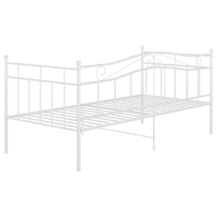 Slaapbankframe Metaal 90X200 Cm Wit