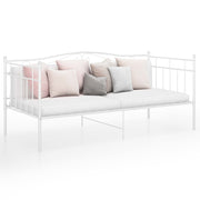 Slaapbank metaal 90x200 cm wit