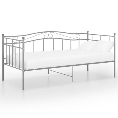 Slaapbankframe Metaal 90X200 Cm Grijs