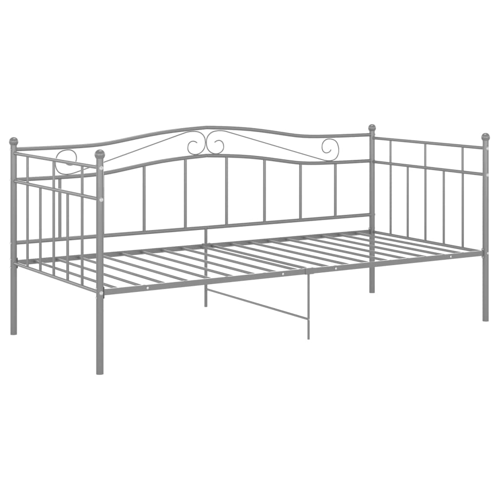 Slaapbankframe Metaal 90X200 Cm Grijs