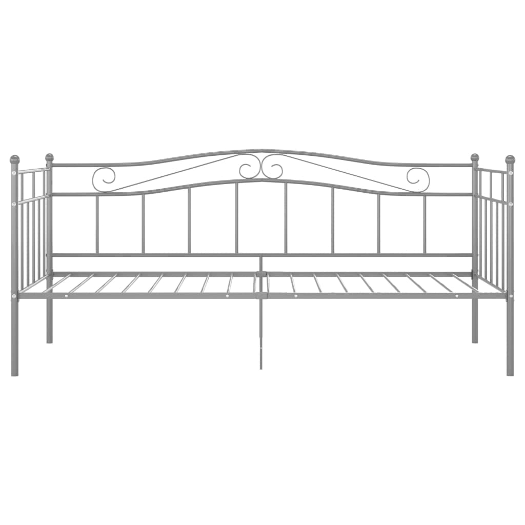 Slaapbankframe Metaal 90X200 Cm Grijs
