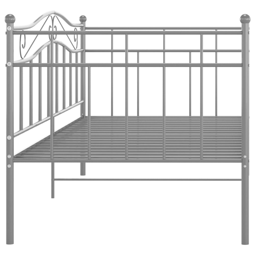 Slaapbankframe Metaal 90X200 Cm Grijs