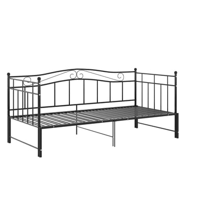 Slaapbankframe Uittrekbaar Metaal 90X200 Cm Zwart