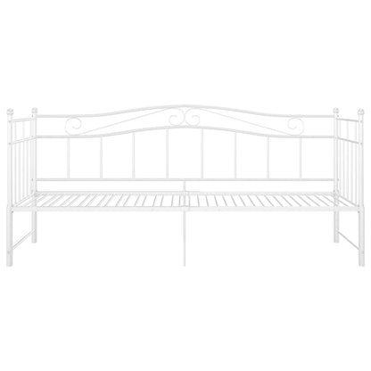 Slaapbankframe Uittrekbaar Metaal 90X200 Cm Wit
