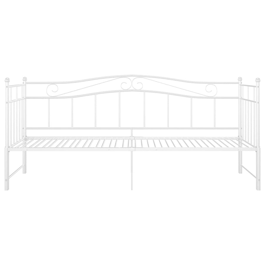 Slaapbankframe Uittrekbaar Metaal 90X200 Cm Wit