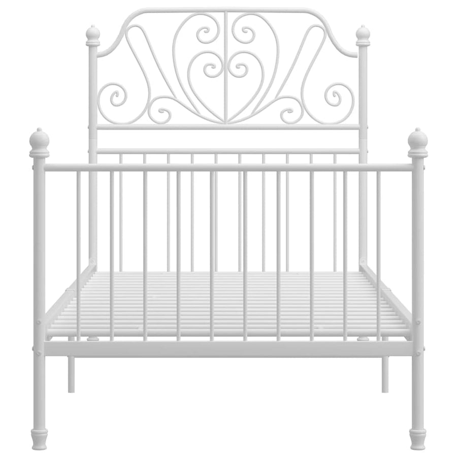 Bedframe Metaal 90 x 200 cm Wit