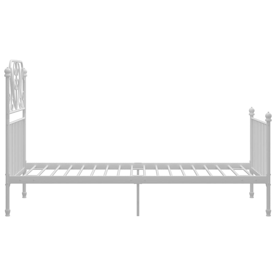 Bedframe Metaal 90 x 200 cm Wit