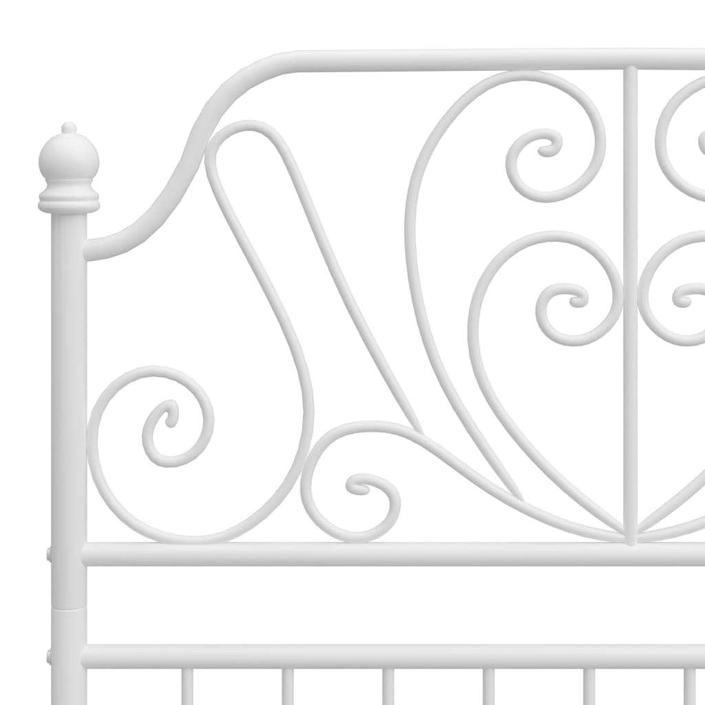 Bedframe Metaal 90 x 200 cm Wit