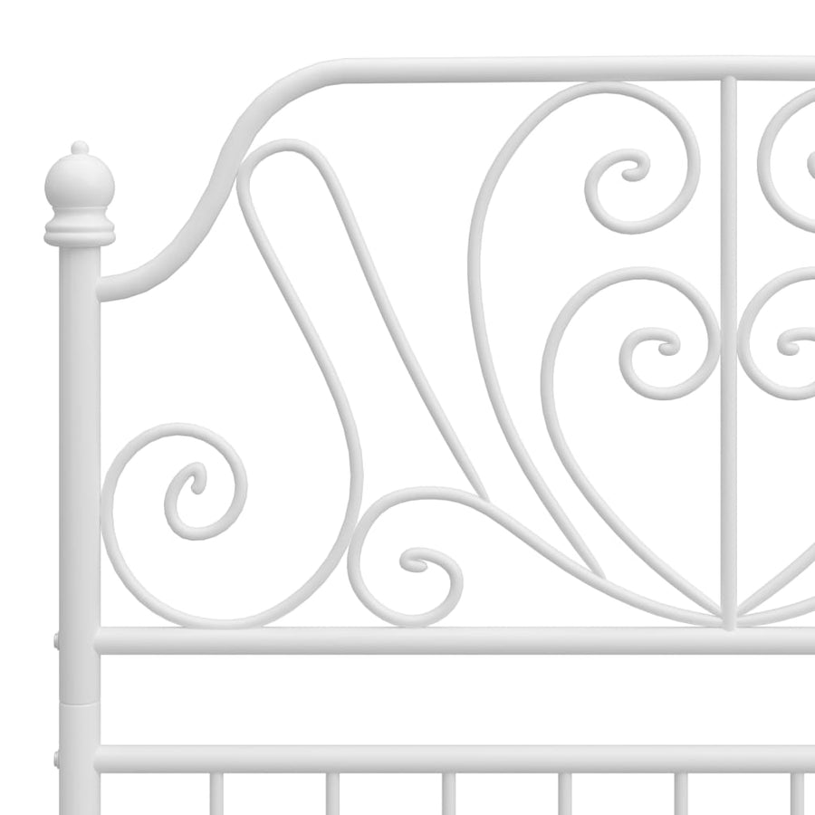 Bedframe Metaal 90 x 200 cm Wit