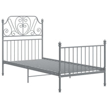 Bedframe Metaal 90 x 200 cm Grijs