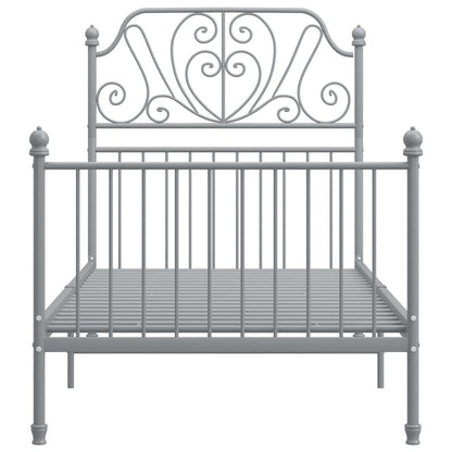 Bedframe Metaal 90 x 200 cm Grijs