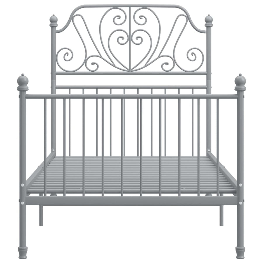 Bedframe Metaal 90 x 200 cm Grijs