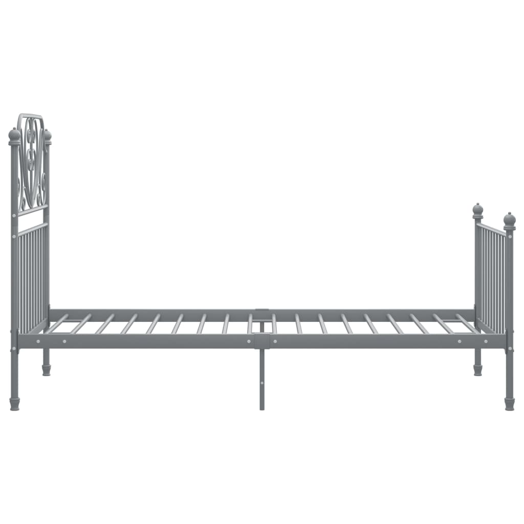 Bedframe Metaal 90 x 200 cm Grijs