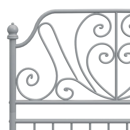 Bedframe Metaal 90 x 200 cm Grijs