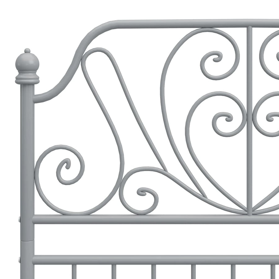 Bedframe Metaal 90 x 200 cm Grijs