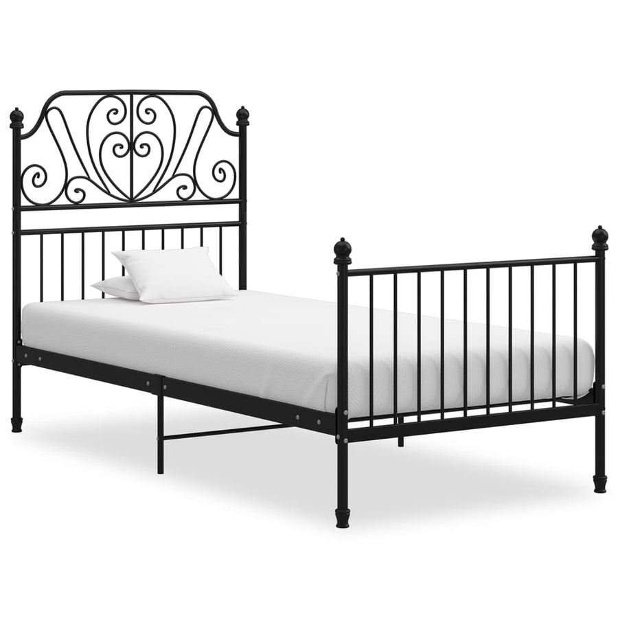 Bedframe Metaal 100 x 200 cm Zwart