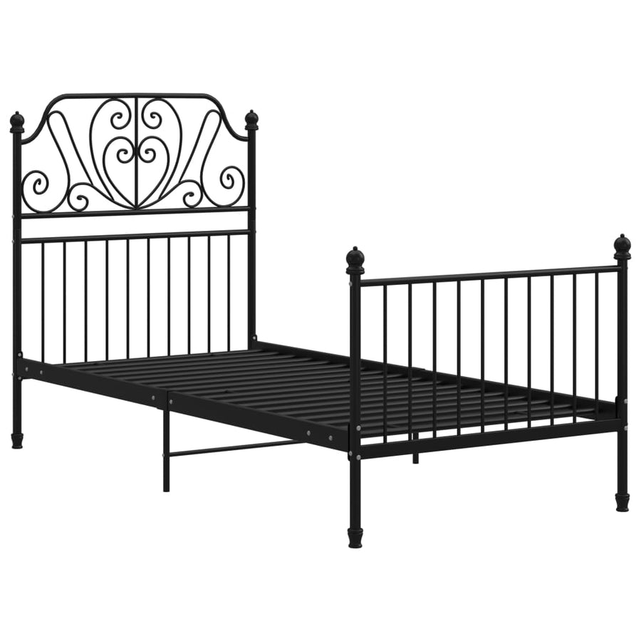 Bedframe Metaal 100 x 200 cm Zwart