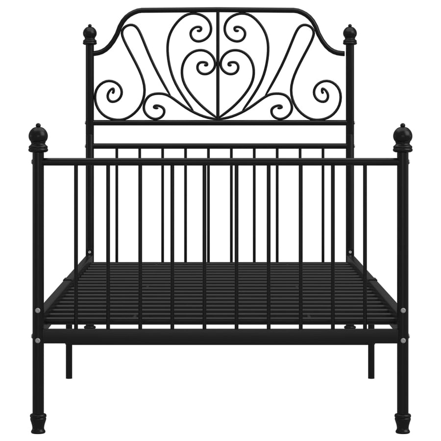 Bedframe Metaal 100 x 200 cm Zwart