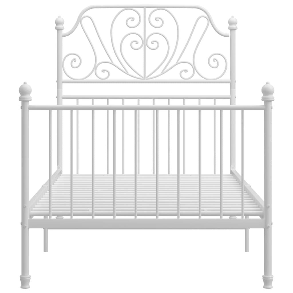 Bedframe Metaal 100 x 200 cm Wit