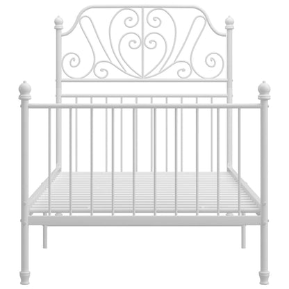 Bedframe Metaal 100 x 200 cm Wit
