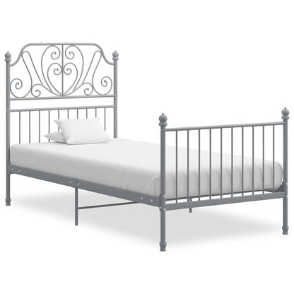 Bedframe Metaal 100 x 200 cm Grijs