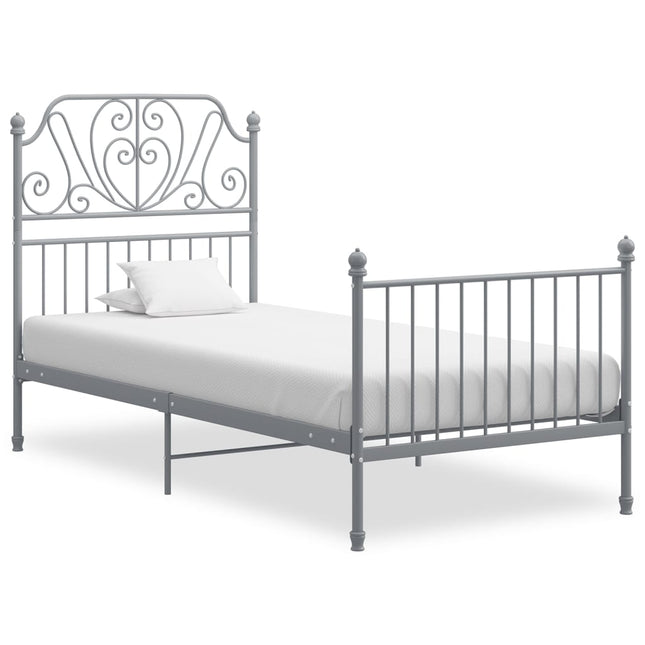 Bedframe Metaal 100 x 200 cm Grijs